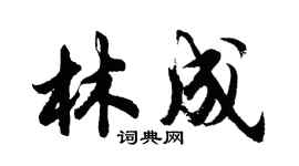 胡問遂林成行書個性簽名怎么寫