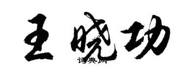 胡問遂王曉功行書個性簽名怎么寫