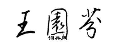 王正良王園芬行書個性簽名怎么寫