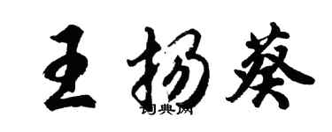 胡問遂王揚葵行書個性簽名怎么寫