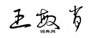 曾慶福王敏肖草書個性簽名怎么寫