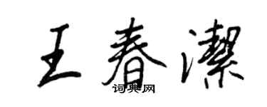 王正良王春潔行書個性簽名怎么寫