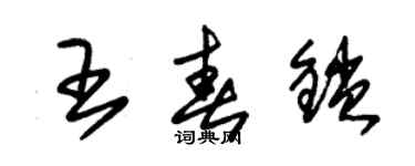 朱錫榮王春鎖草書個性簽名怎么寫