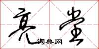 王冬齡亮堂草書怎么寫
