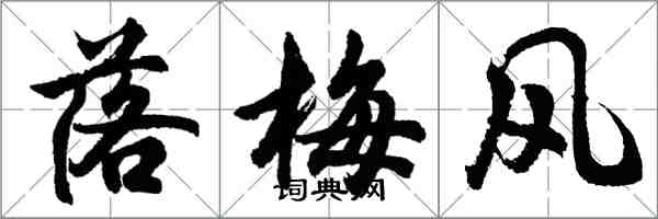 胡問遂落梅風行書怎么寫