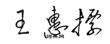 駱恆光王惠標草書個性簽名怎么寫