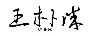 曾慶福王朴誠草書個性簽名怎么寫