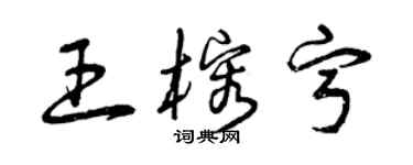 曾慶福王榕寧草書個性簽名怎么寫
