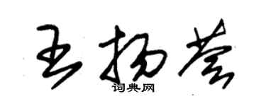 朱錫榮王揚薈草書個性簽名怎么寫