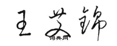 駱恆光王艾錦草書個性簽名怎么寫