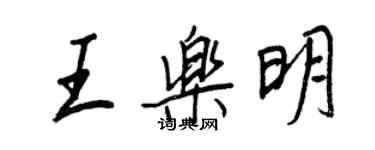 王正良王樂明行書個性簽名怎么寫