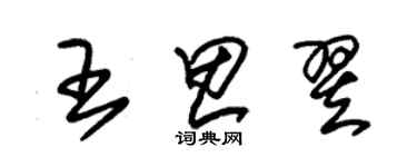 朱錫榮王思翌草書個性簽名怎么寫