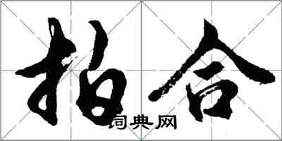 胡問遂拍合行書怎么寫