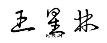 曾慶福王星林草書個性簽名怎么寫