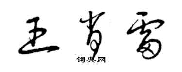 曾慶福王肖雷草書個性簽名怎么寫