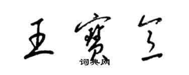 梁錦英王寶意草書個性簽名怎么寫