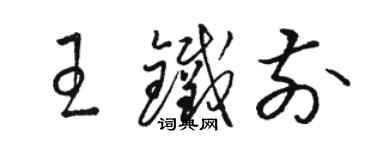 駱恆光王鐵前草書個性簽名怎么寫