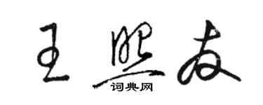 駱恆光王照友草書個性簽名怎么寫