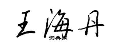 王正良王海丹行書個性簽名怎么寫