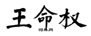 翁闓運王命權楷書個性簽名怎么寫