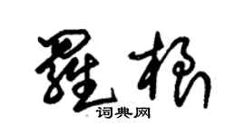 朱錫榮羅根草書個性簽名怎么寫
