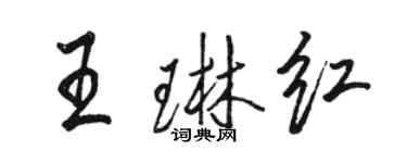 駱恆光王琳紅行書個性簽名怎么寫