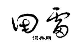 曾慶福田雷草書個性簽名怎么寫