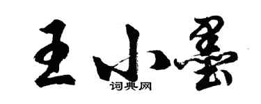 胡問遂王小墨行書個性簽名怎么寫