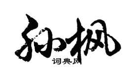 胡問遂孫楓行書個性簽名怎么寫