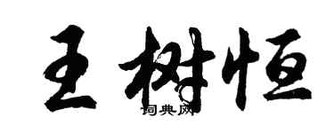 胡問遂王樹恆行書個性簽名怎么寫