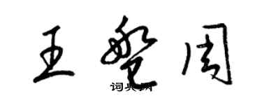 梁錦英王盤周草書個性簽名怎么寫