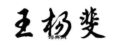 胡問遂王楊斐行書個性簽名怎么寫