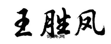 胡問遂王勝鳳行書個性簽名怎么寫