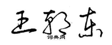 曾慶福王朝東草書個性簽名怎么寫