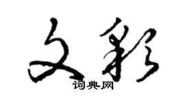 曾慶福文彩草書個性簽名怎么寫