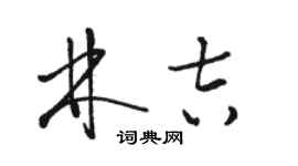 駱恆光林吉草書個性簽名怎么寫