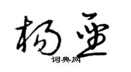 曾慶福楊聖草書個性簽名怎么寫