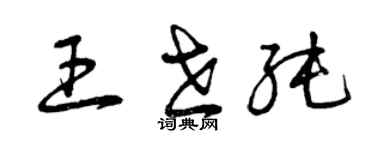 曾慶福王世純草書個性簽名怎么寫