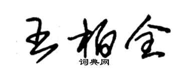 朱錫榮王柏全草書個性簽名怎么寫