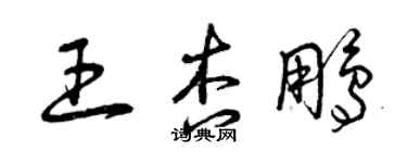 曾慶福王杏鵬草書個性簽名怎么寫