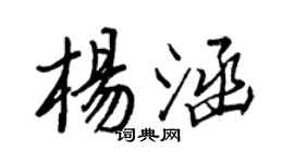 王正良楊涵行書個性簽名怎么寫