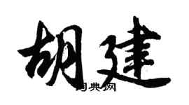 胡問遂胡建行書個性簽名怎么寫