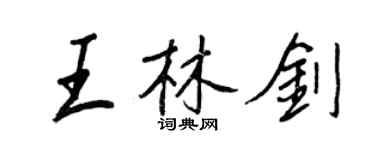 王正良王林劍行書個性簽名怎么寫