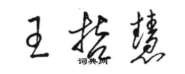 駱恆光王哲慧草書個性簽名怎么寫