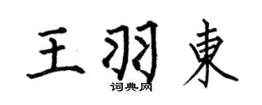 何伯昌王羽東楷書個性簽名怎么寫