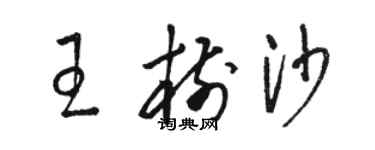 駱恆光王樹沙草書個性簽名怎么寫