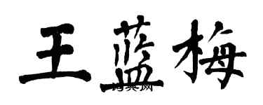 翁闓運王藍梅楷書個性簽名怎么寫