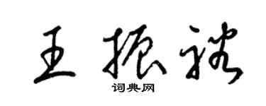 梁錦英王振裕草書個性簽名怎么寫