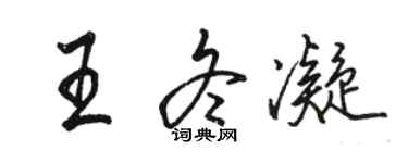 駱恆光王冬凝行書個性簽名怎么寫