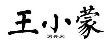 翁闓運王小蒙楷書個性簽名怎么寫